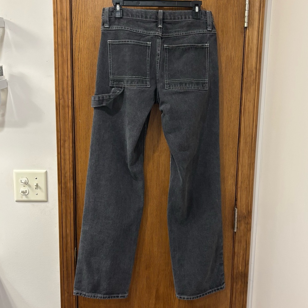 John Galt black high rise carpenter jeans, baggy, size small - Picture 3 of 11